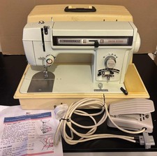 Vintage Toyota Model 444 Sewing Machine w/ Foot Pedal & Case – Fully Working