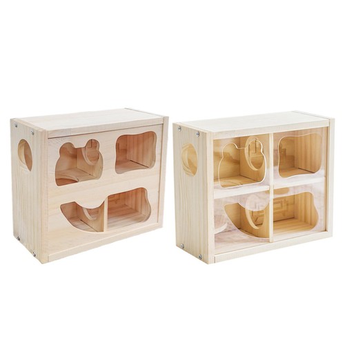 Wood hamster house cage - wood, house,