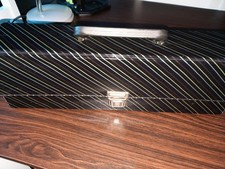 VINTAGE BLACK STRIPED VINYL