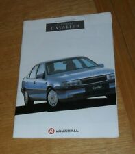 Vauxhall Cavalier Brochure 1991 2.0 GSI 2000 16v 4X4 SRI CD GL L 1.8 1.6