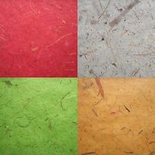 10 MULBERRY PAPER with BANANA BARK inclusions WHOLE SHEETS tissue WRAP  