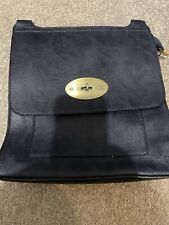 Brand New Navy Crossbody Bag With Turn Lock and Zip Fastening Designer Inspired