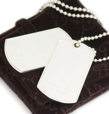 GUCCI dog tags ball chain