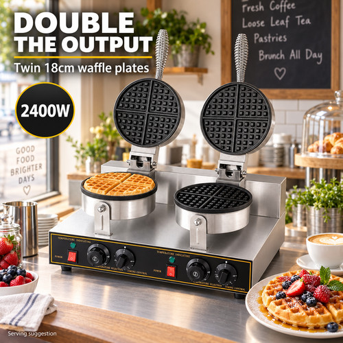 Commercial dual waffle maker - commercial,