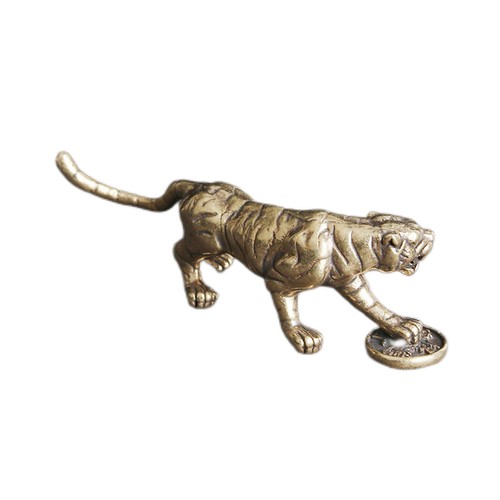 Exquisite brass tiger figurine - brass,