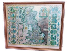 Vintage Foil Map British Isles