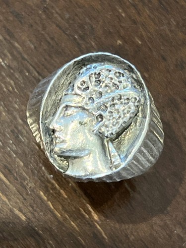 Vintage solid silver signet - silver,