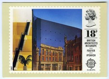 1987 Stamp Postcard - Willis Office Building Ipswich by Norman Foster - Unposted