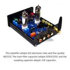 6J5 Vacuum Tube Amplifier Preamplifier BT Preamp AMP With Volumes Treble Bass