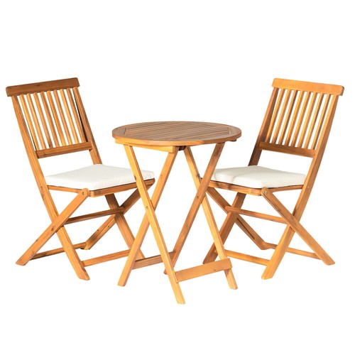 3pcs garden folding bistro set - garden,