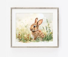 Baby Rabbit Watercolour Print