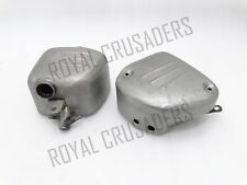 NORTON FEATHERBED SLIMLINE TOOL BOX & OIL TANK RAW STEEL (REPRODUCTION)