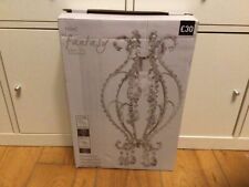 next pendant light fitting hand painted champagne finish with glass droppers 