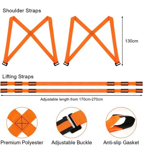 2pcs lifting moving straps - ​2pcs,