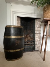 19th Century Oak And Brass Bound Barrel Stick Stand - British Battleship Timber