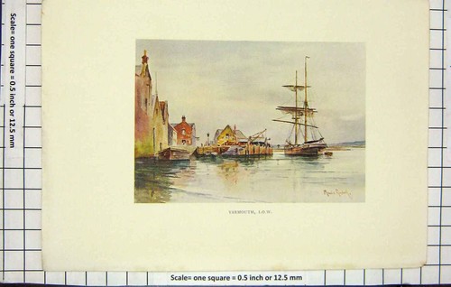 Original old antique print - antique,