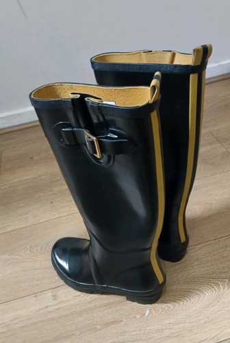 Joules wellies black yellow - joules,