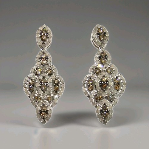 Diamond drop earrings - diamond,