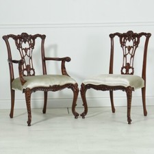 Set of 10 mahogany Chippendale