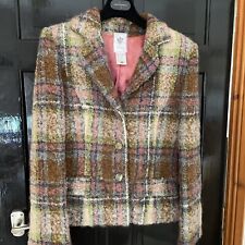 Beautiful Multi-Coloured Woollen Jacket By Paule Vasseur.  Size 40