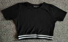 Girls Black Short Sleeved