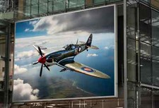 SPITFIRE WAR AIRPLANE POSTER PLANE AIRCRAFT PRINT WALL ART SIZE A3 A4 A2 A1