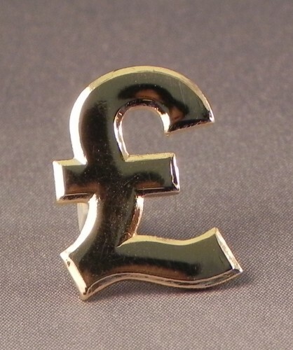 Gold plated pound sign - pound,