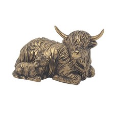 Bronze Finish Highland Cows