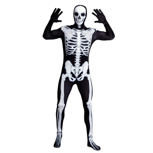 Skeleton bone bodysuit - bone,