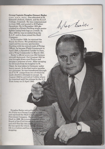Signed douglas bader fight - douglas,