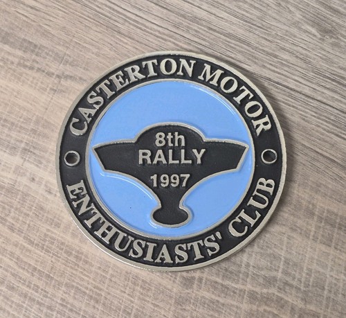 Vintage enamel car - car, badge