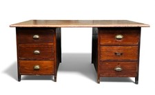 ANTIQUE OAK AND PINE DESK