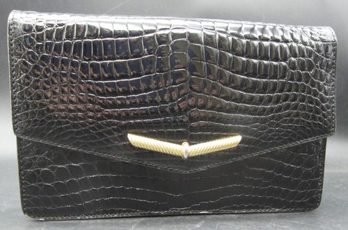 Lancel paris black crocodile - black,