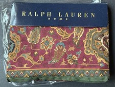 NEW RARE! RALPH Lauren Equestrian *KING FLAT SHEET Paisley Green Red LOTS LISTED