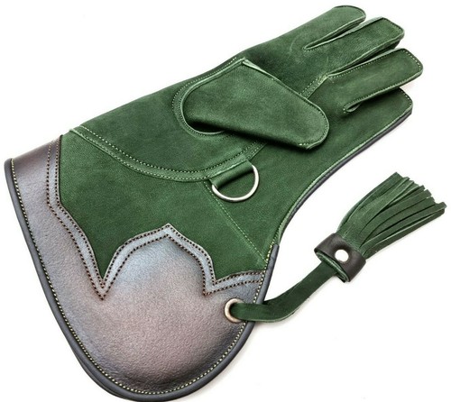 Deer skin falconry glove bird - deer,