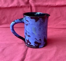 EWENNY POTTERY JUG BLUE BLACK