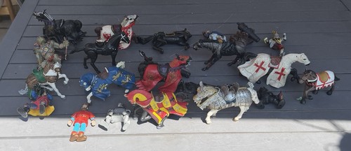 Papo schleich knight horse lot - papo,