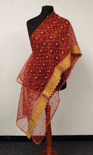 Traditional red beaded sequin - red,