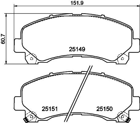 Don front brake pad set - don,