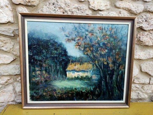 Genuine vintage oil painting - vintage,