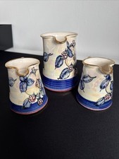 Alvin F. IRVING LUSTRE CREAM WARE JUG Blackberry and Apple STUDIO POTTERY 8cm