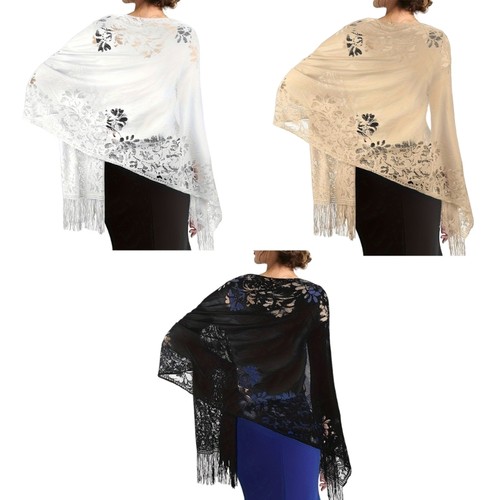 Women bridal shawl tulle stole - women,
