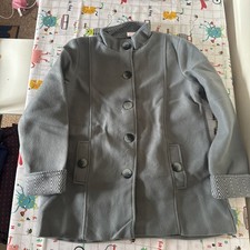 Anne De Lancay Grey Fleece Coat Size small