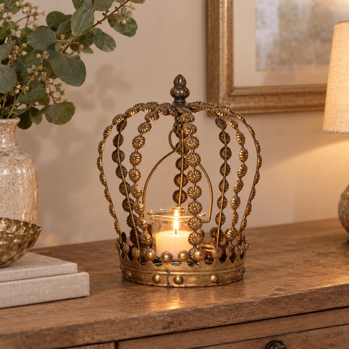Antique gold crown metal - gold,