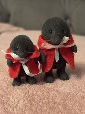 2 x Vintage 1980s Sylvanian Families McBurrows Mole Calico Critter