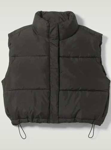 Weekday black quilted padded - black,