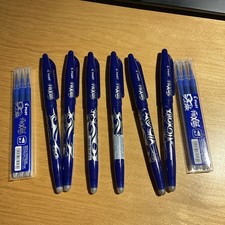Pilot Frixion Blue Refills plus 6 pens (A)