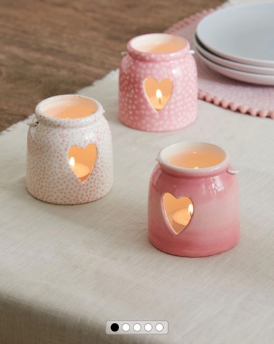 Set pink ceramic - 3, heart