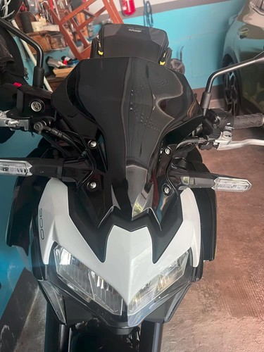 Motorcycle black windscreen - motorcycle,