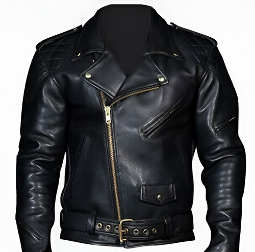Mens real cow leather - leather, bikers